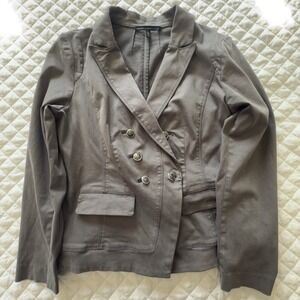 White House Black Market WHBM-Trophy Blazer Casual-Grey-Women's-Size 16